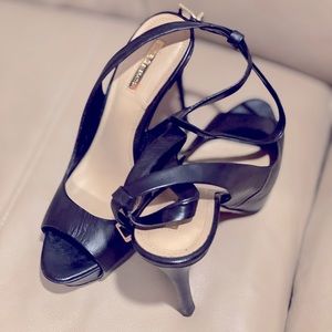 Bcbg High black shoes with ankle strap